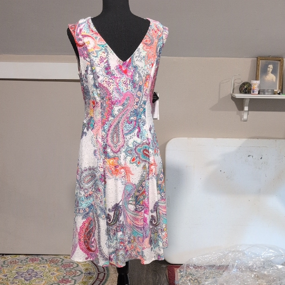 Studio I Multicolor Paisley Midi Dress
